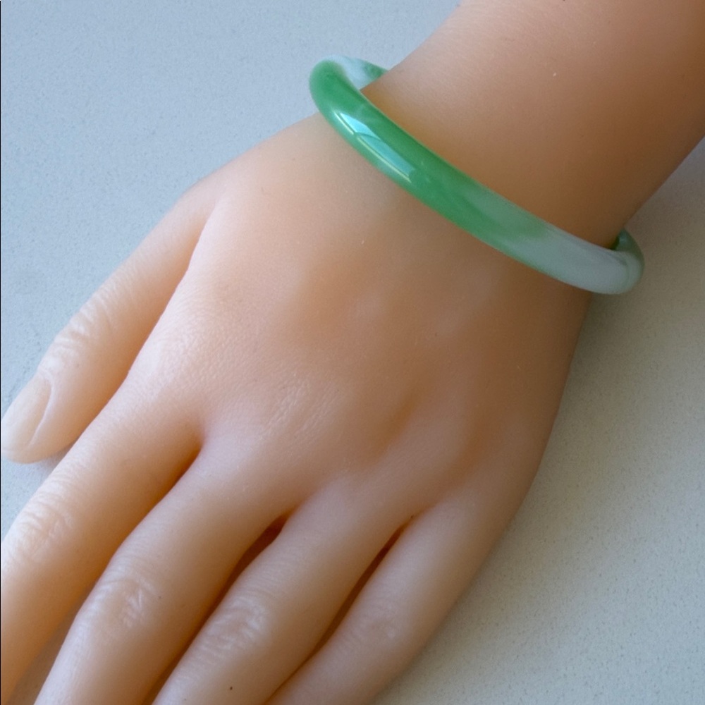 Ice light green Quartzite Bangle Bracelet